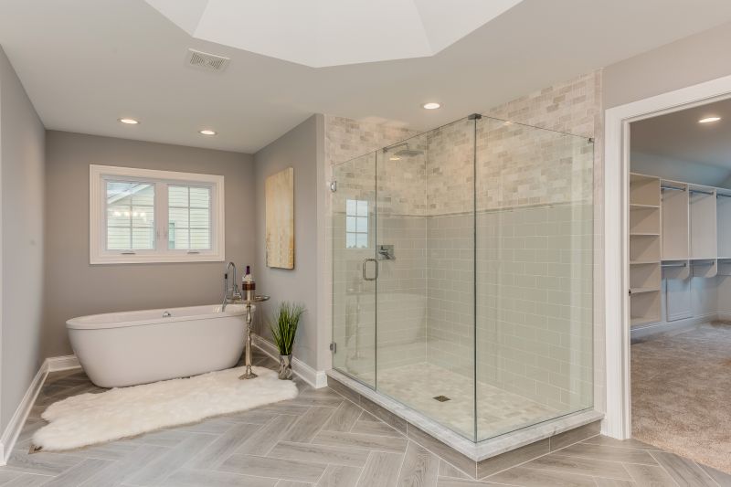 Contemporary Bathroom with Glass Accents